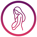Icon showing a pregnant woman